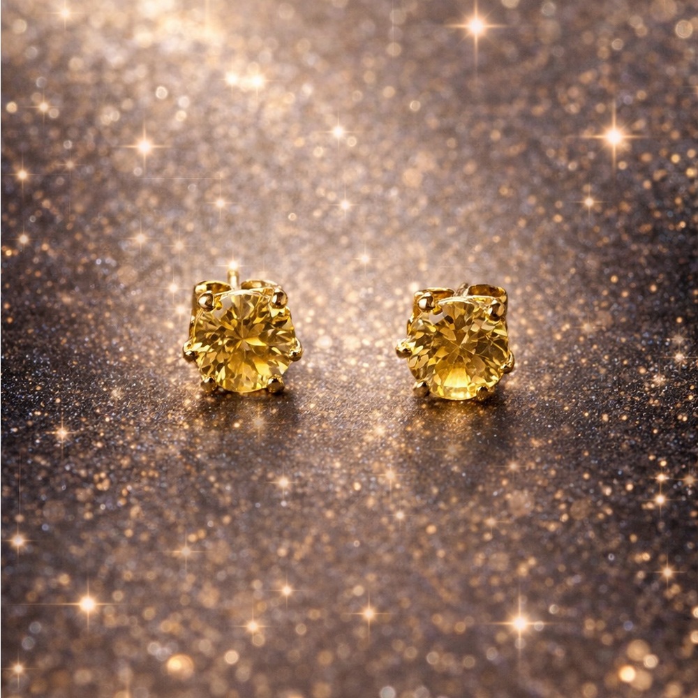 Elegant Gold Stud Earrings